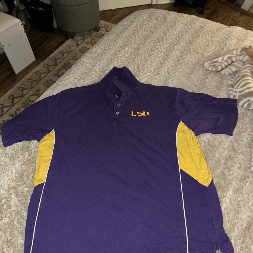 Purple and Yellow Men's Polo Shirt